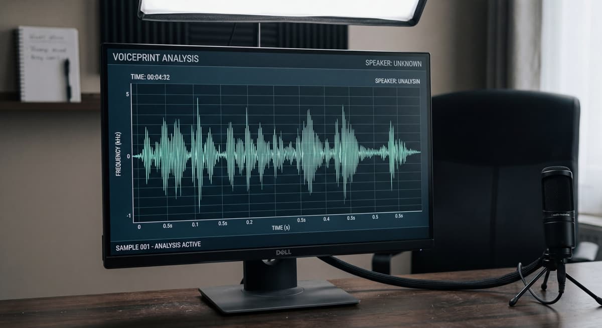 Voiceprint waveform representing Florida consumer opt-out rights for voice and facial recognition data under FDBR Section 501.705