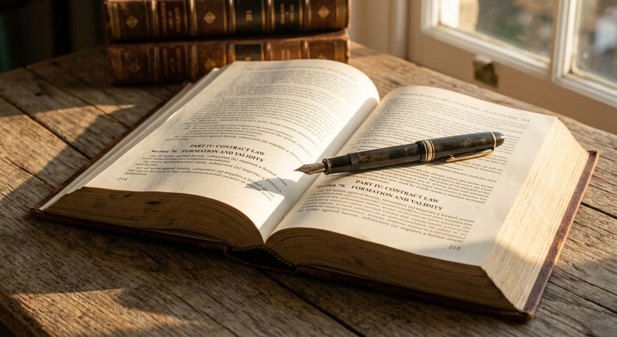 child support: pen resting on an open legal statute book