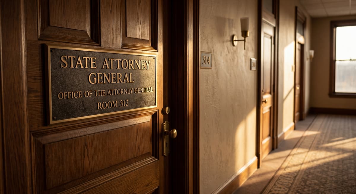 Attorney General office nameplate representing Delaware DOJ Consumer Protection Division enforcement of breach notification law