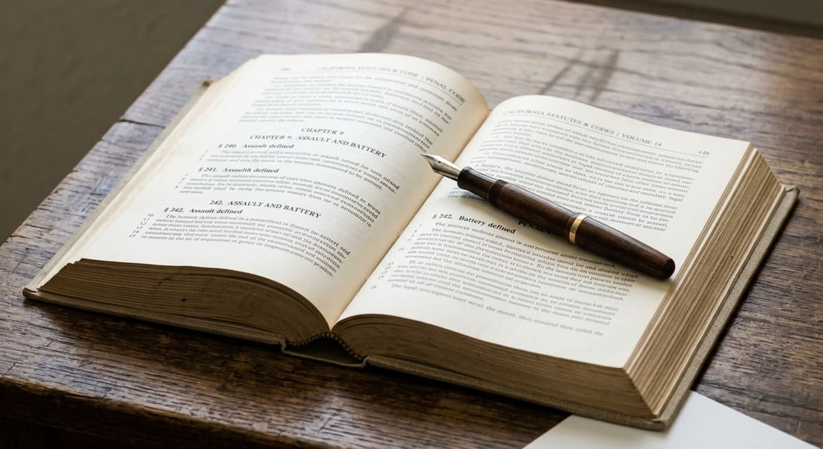 medical records: pen resting on an open legal statute book