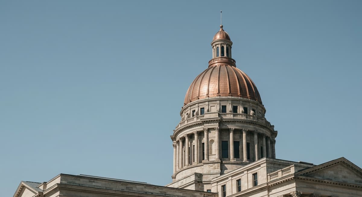 la cupula de un capitolio estatal contra un cielo despejado