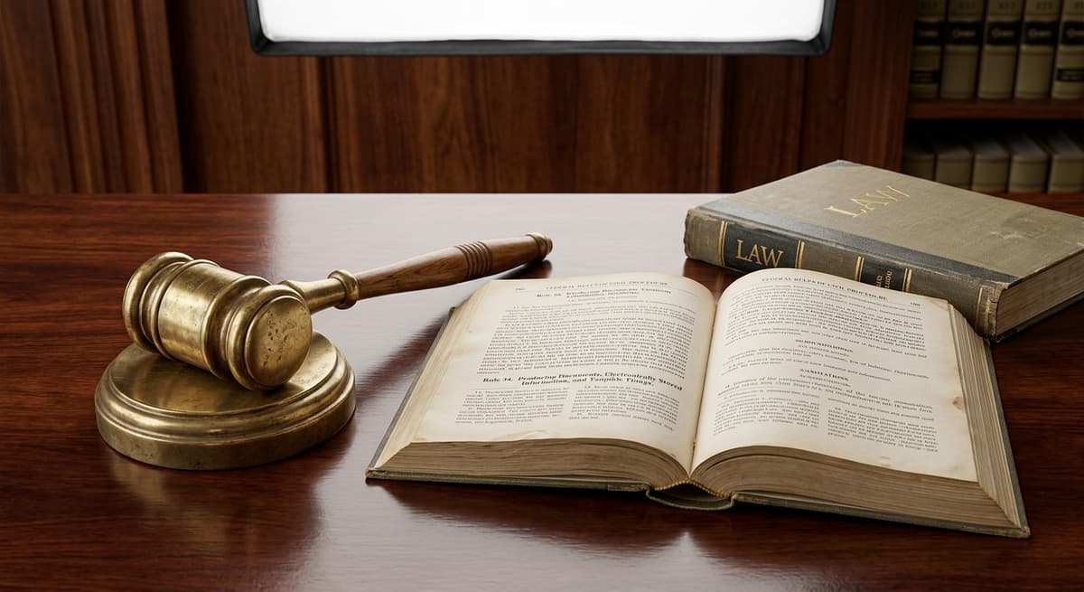 Gavel and law books representing Virginia penalties for illegal recording