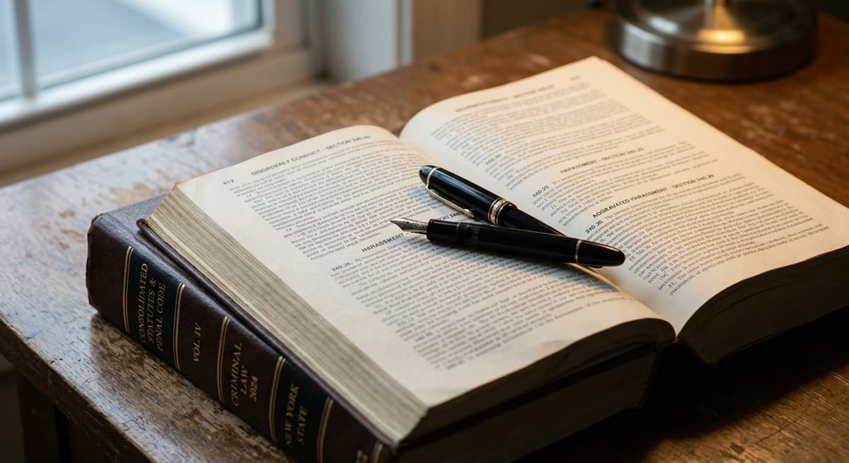 Boligrafo en Georgia sobre un libro de estatutos legales abierto