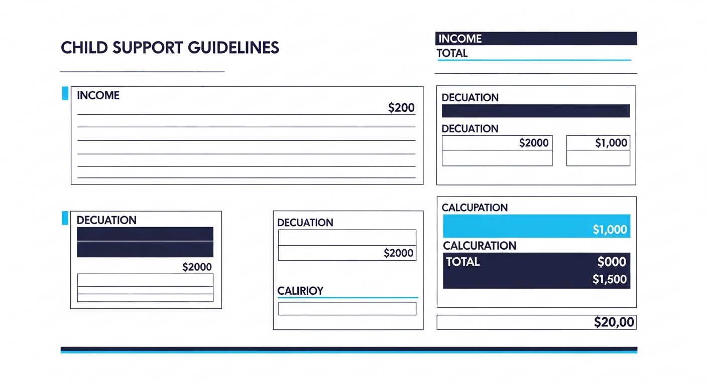 Rhode Island child support calculation using income shares model guidelines worksheet
